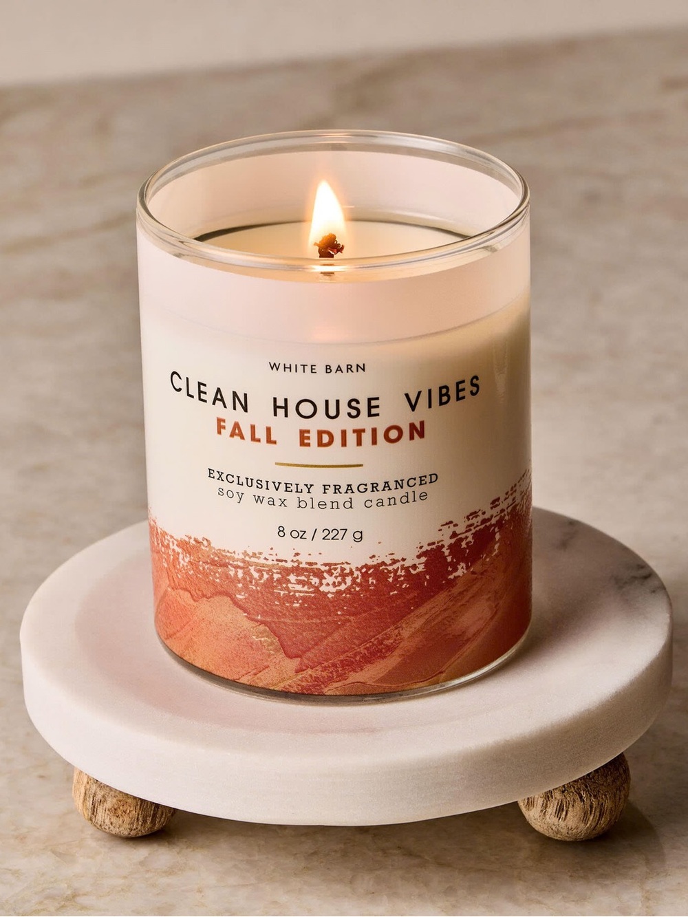 Bath & Body Works White Barn Clean House Vibes Fall Edition Single Wick Candle